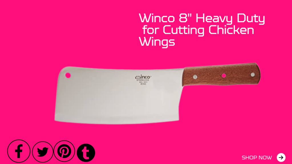 Winco 8" Heavy Duty  for Cutting Chicken Wings, best knife for chicken wings
knife to cut chicken wings,what kind of knife to cut chicken wings,what knife do i use to cut chicken,best knife for cutting chicken wings,chicken wings,